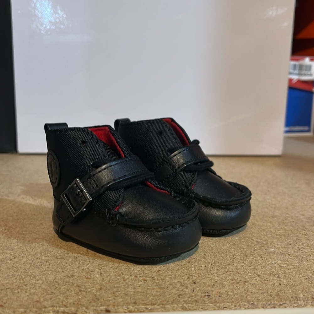 Polo Ralph Lauren Ranger Crib Shoes Booties black Baby Infant Boys Girls Size 1